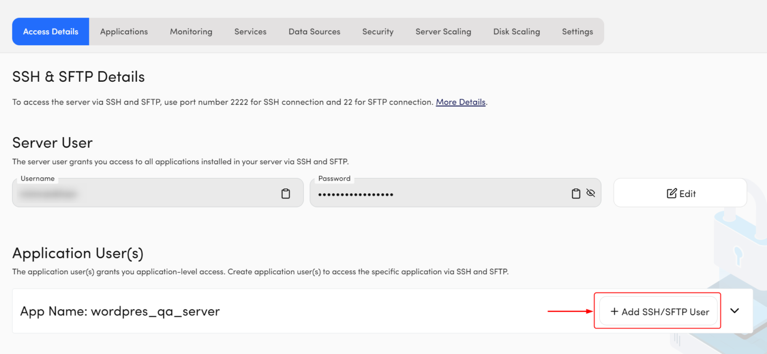 How to connect your application via SSH/SFTP? - Devrims