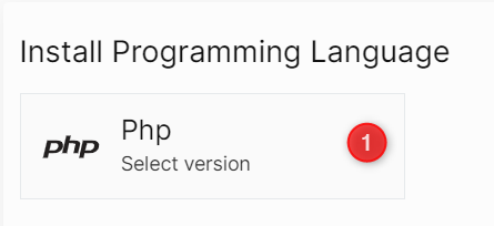 select Php version