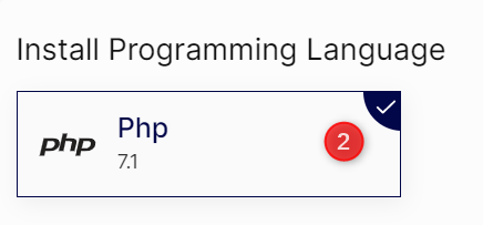 choose your desired Php version
