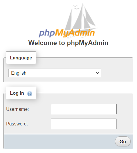 Open “phpMyAdmin” through your browser
