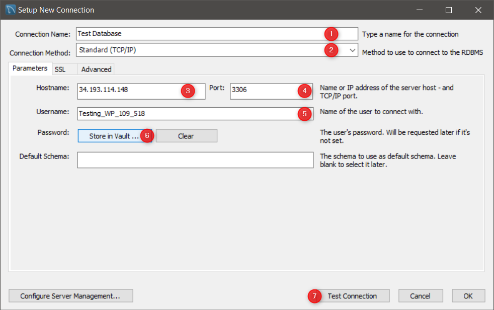 Start new database connection