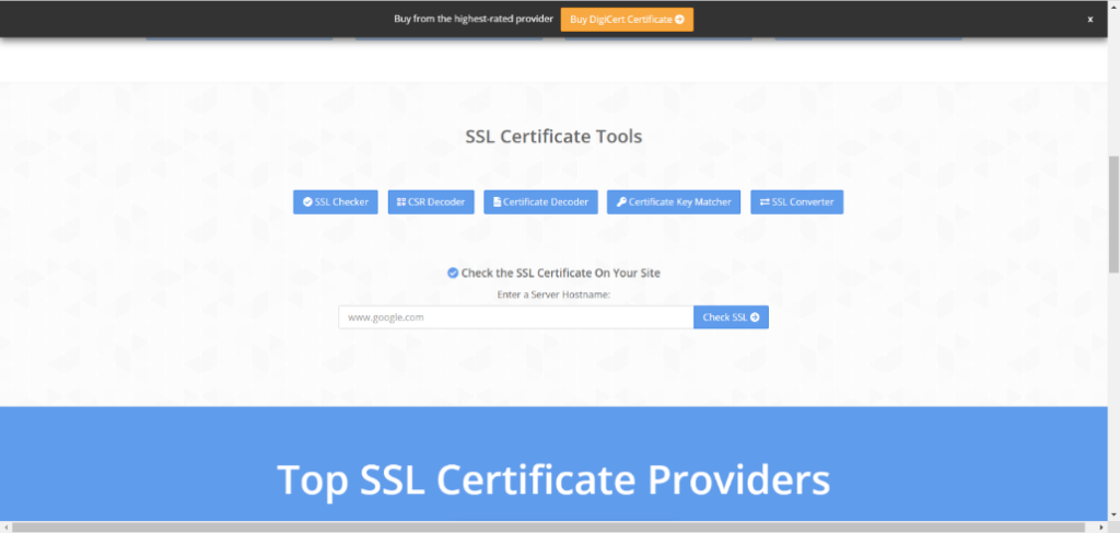 SSL certificate tools