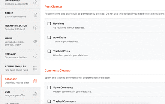 Database Optimization - clutter-free database for fast data fetching